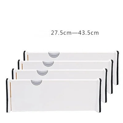OWNSWING  Plastic Drawer Divider 2 Pack 3Pack 4Pack Adjustable Drawer Dividers for Clothing Expandable Drawer Separators
