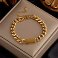 HOVANCI Iced Out Hiphop Women Men Cuban Link Bracelet Couple Stainless Steel Cuban Bracelet for Men