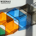 WISEMAX FURNITURE Minimalist Living Room Furniture Rectangle Acrylic Sofa Side Table Plastic Sofa Corner Table Stand Stool Chair