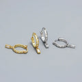 Fashion Jewelry 925 Silver Earrings Jewelry 18K Gold Plated Geometric Sterling Silver  Hoop Earrings for Women