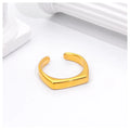 Powell 18K Gold Plated Minimalist Stainless Steel Chain Ring Adjustable Wedding or Engagement Jewelry for Women Wholesale