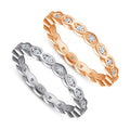 Wholesale  Couple Rings Set Adjustable Silver Wedding Anniversary