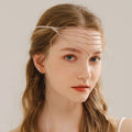 Miallo Multi-layer Rhinestone Waterdrop-shaped Forehead Head Chain Women Crystal Pendant Wedding Headpiece