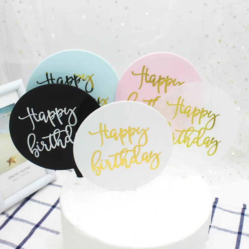 Cake Decoration Birthday Cake Happy Birthday Acrylic Cake Topper