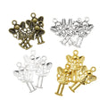 YuenZ Tibetan Silver Bronze Angel Charm Metal Charms Necklace Jewelry Diy Jewelry Findings Handmade Craft 25*14mm I202