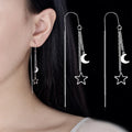 Tassel Long Earhook Female Hollow Star Moon Earrings Wholesale
