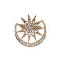 Weiman Factory Direct Sale New Arrival Crystal Rhinestone Star and Moon Brooches Wedding Occasion Jewelry in Alloy Material