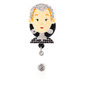 Fashion Lawyer Rhinestone Retractable Badge Reel Clip Office Supply for Professional Attire Premium Badge Holder Accessory