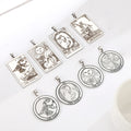 Tarot Stainless Steel Pendants for Necklace Keychain Tarot Cards Charms for Jewelry Making Vintage Amulet Accessories