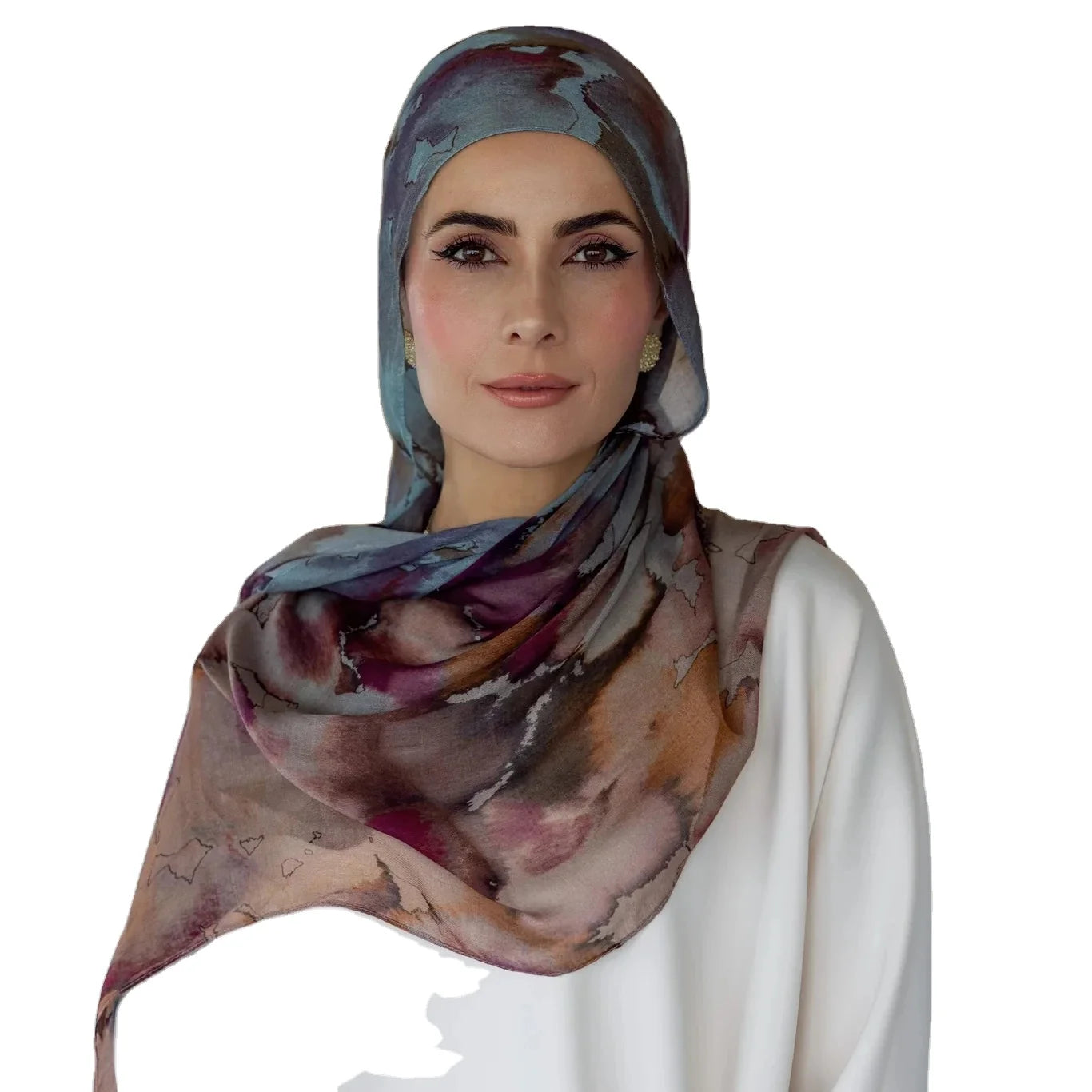 2024 New Customize Same As Vela Modal Printed Modal Fabrics Hijab Scarf Muslim Women Modal Cotton Hijab Scarf