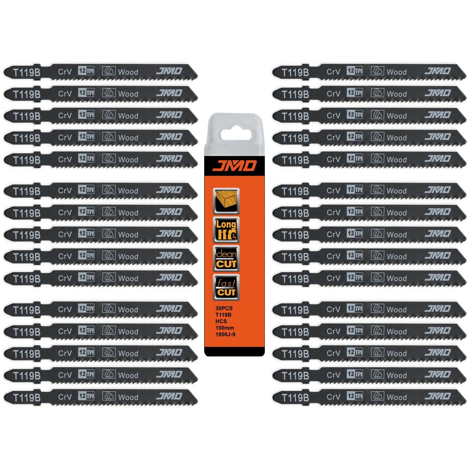 JMD T119B HCS Industrial Jig Saw Blades Set Hot Press Jigsaw OEM Customizable