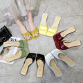 Simple square High Heel Sandals Women Slipper 2085