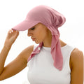Women Fashion Solid Color Bandana Hat Custom Hijab Cap Quick Drying Lady Head Scarf Sport Caps Wholesale Pretied Scarf Hats