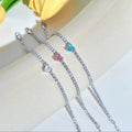 High Quality Iced Out Cubic Zirconia Chain Jewelry Flower CZ Gemstone Tennis Chain Heart Bracelet Adjustable