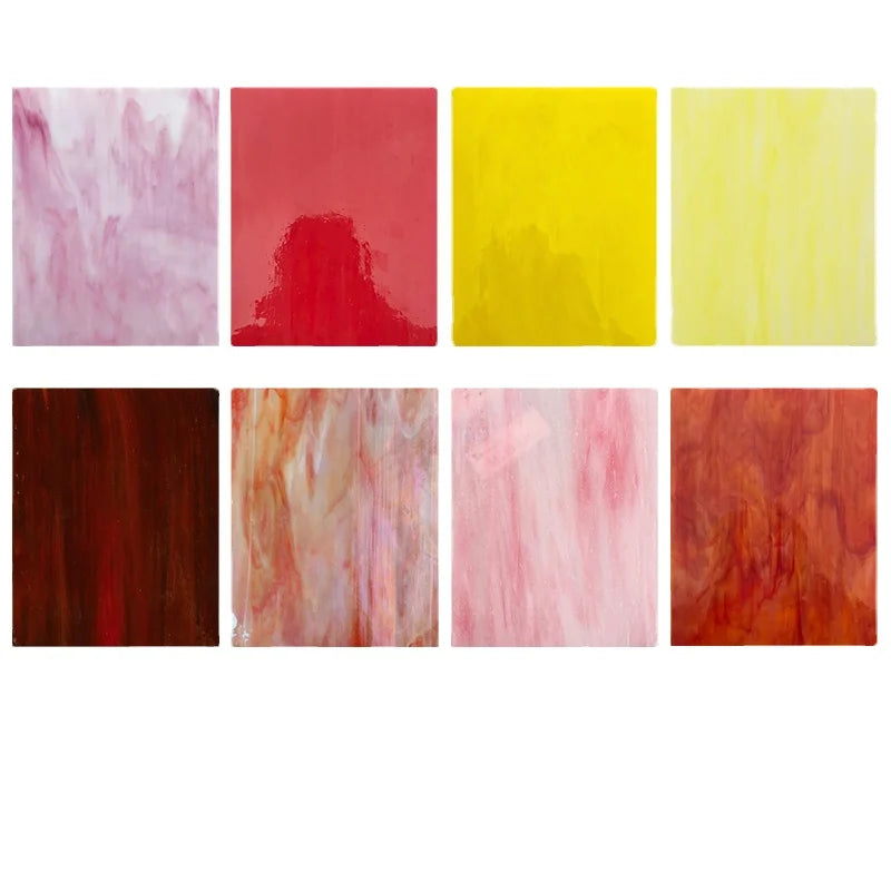 15x20cm 3mm Thick Traditional Classic Opal Stained Glass Sheet-Variety Color Water Resistant for Glass Mosaic DIY Art Hobby