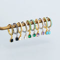 Fashion Jewelry 925 Sterling Silver Colorful Waterdrop Cubic Zirconia Diamonds Huggie Hoop Earring YF2526