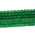 Wholesale Polish Round Smooth Green Agate Stone Loose Beads Strands for Jewelry Bracelets Making 4 6 8 10 12 mm