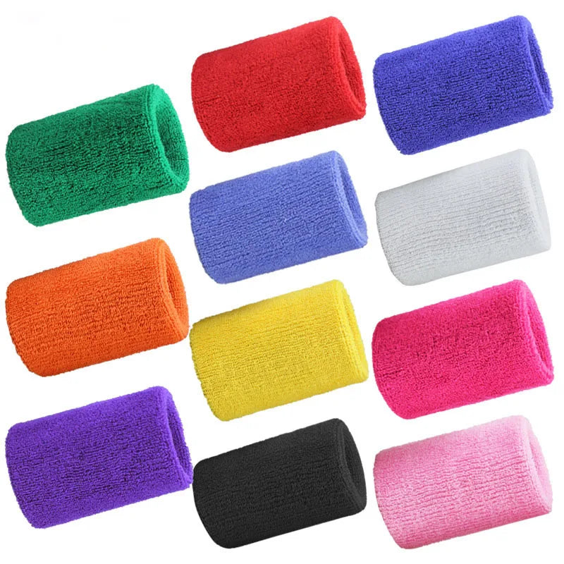 Custom Colorful Sports Wristbands Wrist Sweatbands Wrist Support Wrist Sweat Band