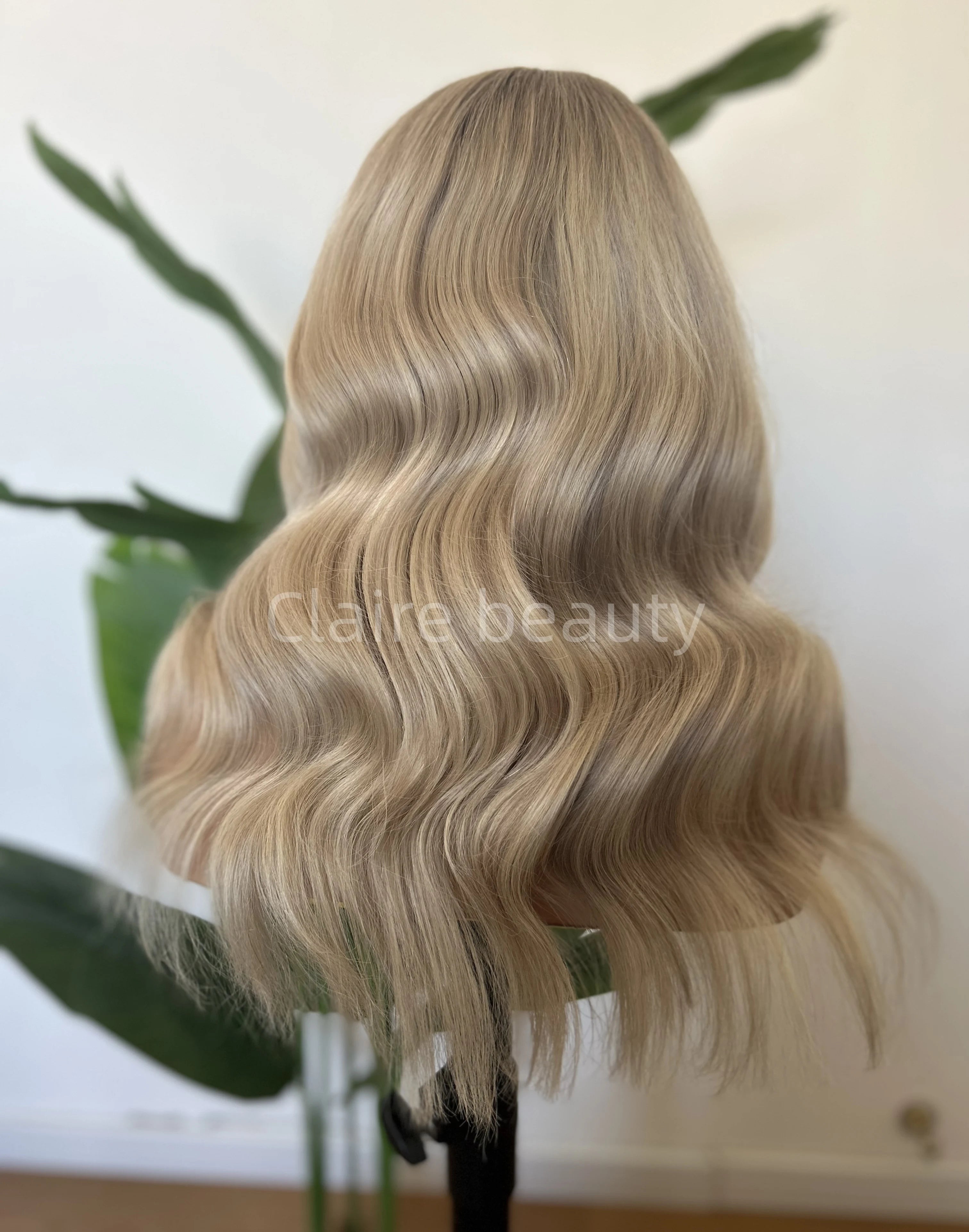 16A Virgin European Human Hair Full Lace Wig Platinum Color Swiss HD Glueless 13x4 Lace Front Wig for White Women