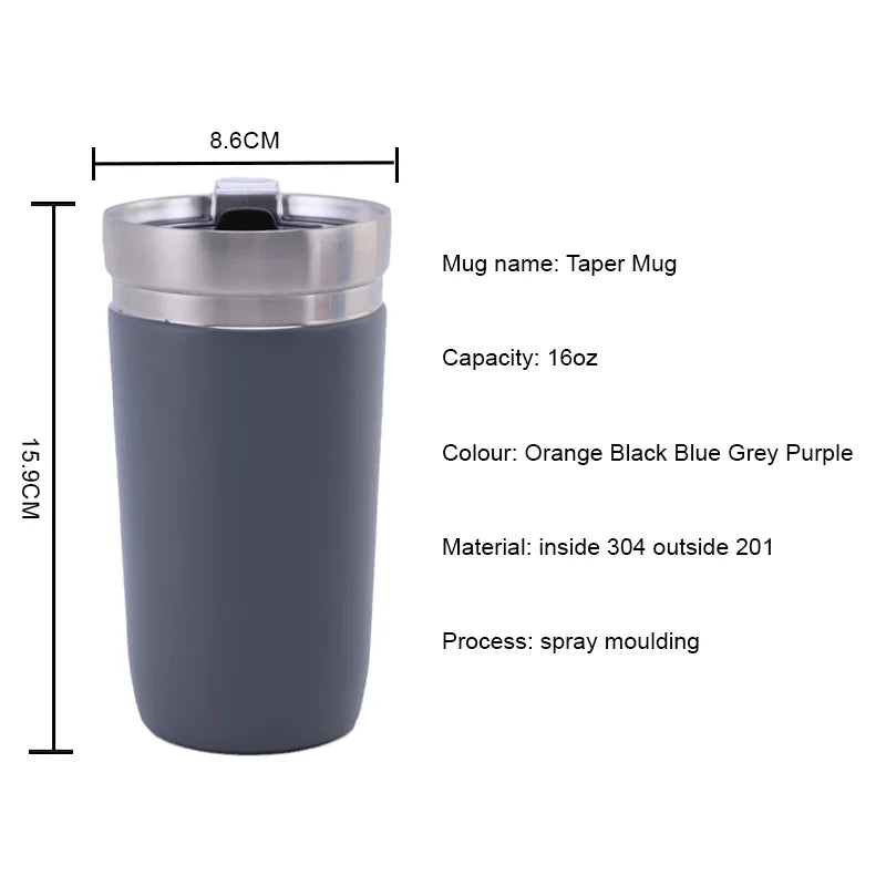 Vacuum Flask Stainless Steel Water Bottle Custom Logo Metal Beer Cup Stainless Steel Tumbler  Portable 304 Stainless Steel