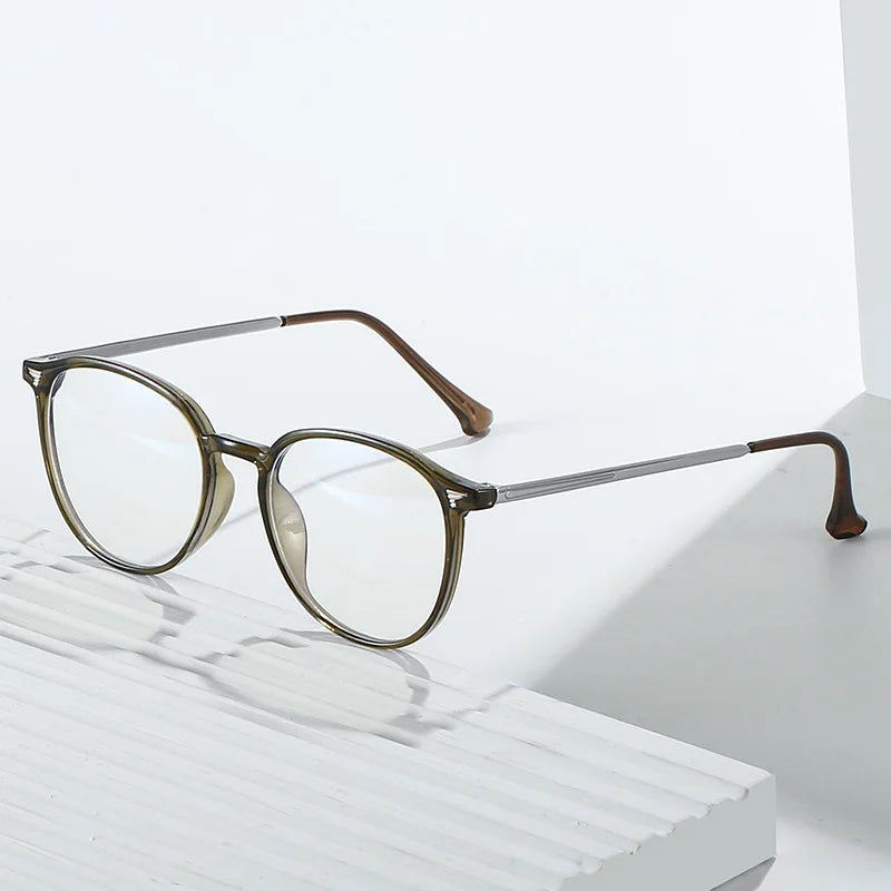Wholesale Anti Blue Light Ins Style Glasses Classic Oval Colour Changing PC Frame