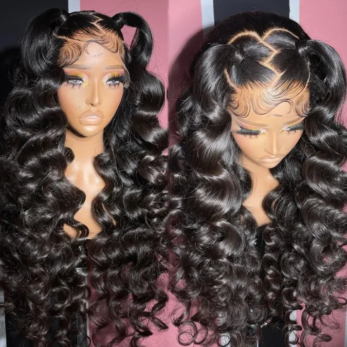 13x4 13x6 360 Lace Front Wig Loose Wave 12a Grade Brazilian Full HD Human Hair Wig with Transparent for Swiss Lace Straight