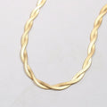 Fenny No Fade Cubic Popular Twist Snake Chain Necklace Trend for Women Statememnt Stainless Steel Jewelry Wholesale
