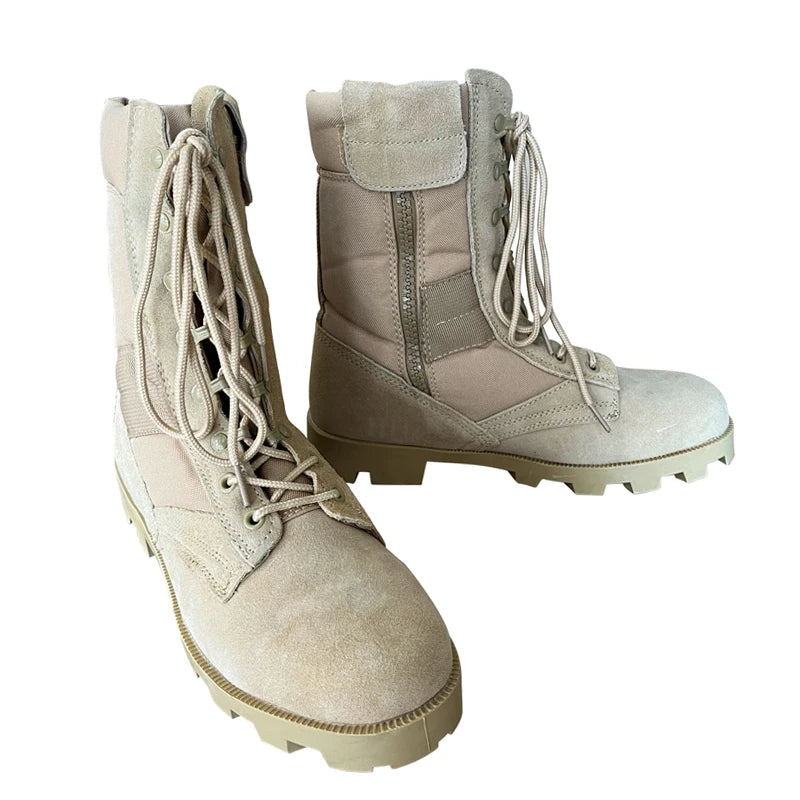 Hard Wear Waterproof Boots for Outdoor Training for Hiking and Mountaineering in All Seasons-Summer Winter Autumn