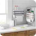 Factory Outlet Tin Foil Dispenser with Cutter Cling Film Cutter Tissue Box Kitchen Rack