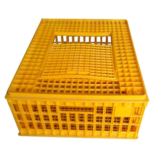 Berys Yellow 75x55x29cm PP Plastic H Type Live Chicken Transport Crate New 10-12 Chickens Capacity 1 Year Long Service Life