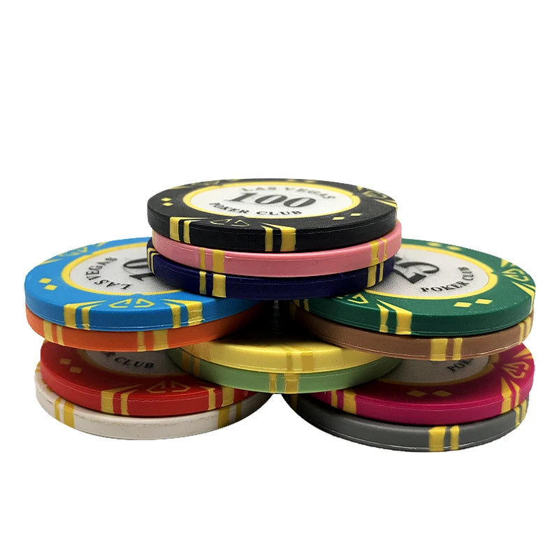 Wholesale 14g Clay Milano Denomination Casino Royale Poker Chips RFID Colorful EPT Scroll Venerati Tray Custom Logo JIAYI Brand