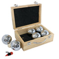 French Traditional Durable Steel Petanque Boules Ball Set in Wooden Case