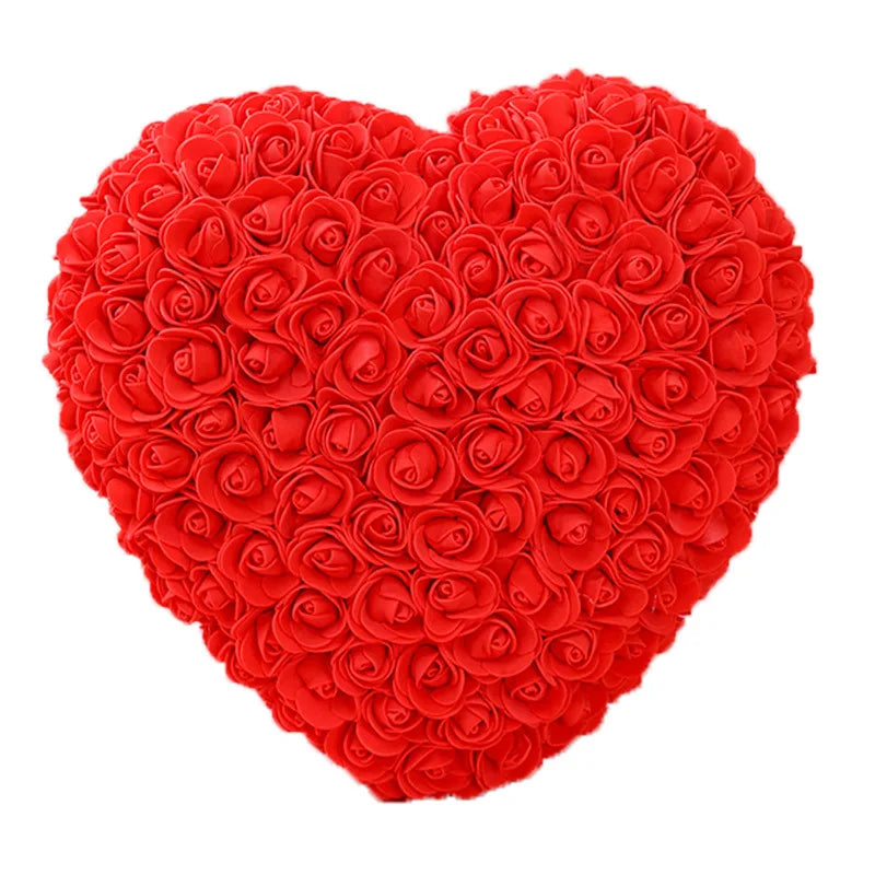 DIY 25cm Love Rose With Box Faux PE Foam Flower Love Rose Valentine's Day Girlfriend Lady Wife Mother's Day Gift