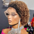 Wholesale Short Pixie Cut Curly Human Hair Wigs for Black Women 13x4 Full Lace Frontal Short Pixie Cut Wigs Brazilian Human Hair
