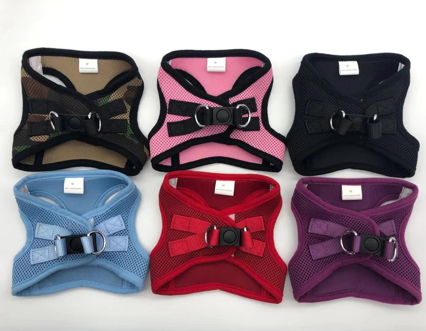 Best Pet Dog Harness Puppy Harness Breathable Mesh Nylon Security Reflective Feature Polyester Material Fur Decoration Soft Walk