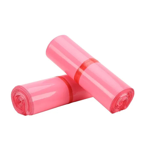 Pink Mail Custom logo Printed Courier Shipping Package Postage Parcel Mailing Bags Poly Pe Mailers Bag with Handle