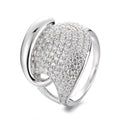 Dubai Luxury Bling S925 Silver Hiphop Iced Ring Fine Jewelry with VVS Moissanite Diamond Rhodium Plated for Women