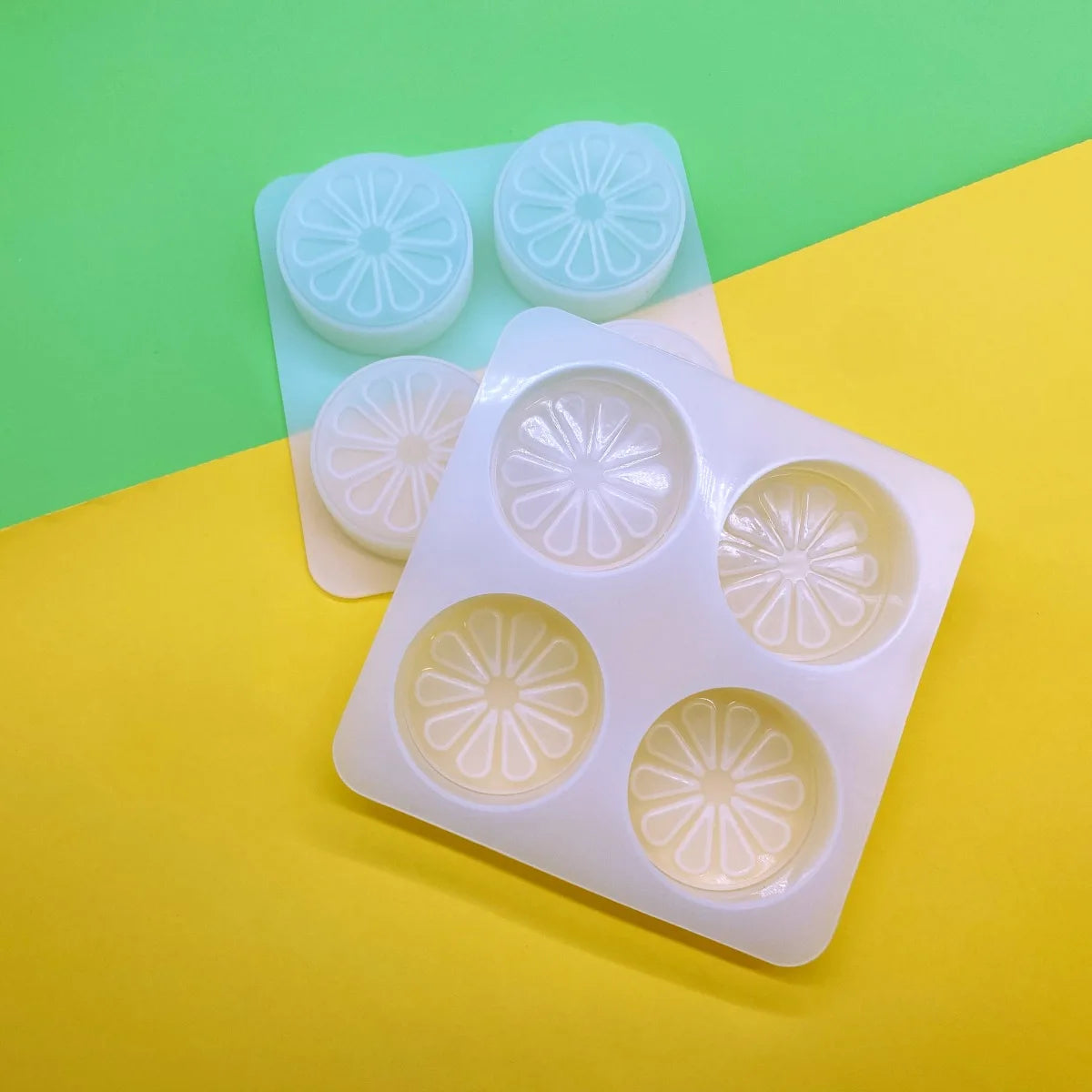 Early Riser 4 Cavity Citrus Silicone Mold Round Food Grade Silicone Orange Soap Mold Ice Cube Mold Factory Price