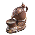 16*9*13.5cm Hot Sell Backflow Waterfall Censer Ceramic Incense Stick Holder for Home Decor Teapot Shape Incense burner
