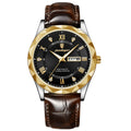 New POEDAGAR 615 Men's Watches Fashion Trend Quartz Wristwatch Waterproof Leather Watch for Man Clock