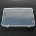 Rectangular Clear Plastic Organizer Box Without Divider Craft Storage Box with Hinged Lid