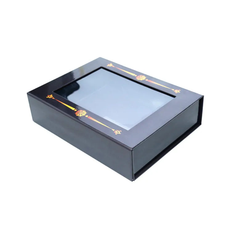 Gift Box Clear Foldable Magnetic With Window Packaging Boxes With Clear Windows Mistery Gift Custom Paper Box