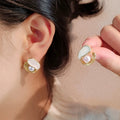 French Retro Pearl Earrings with High-end Feel Drop Glaze Niche Design Temperament Earrings
