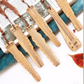Fast Delivery Eco-Friendly Custom Bamboo Guqin Shape Musical Instrument Bookmark Handcrafted Carved Chinese Traditional Style