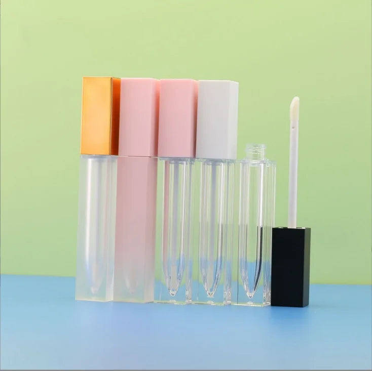 6ml Spot square Transparent Frosted Lip Gloss Tube Package Lipstick Tube  Lip Gloss Tube