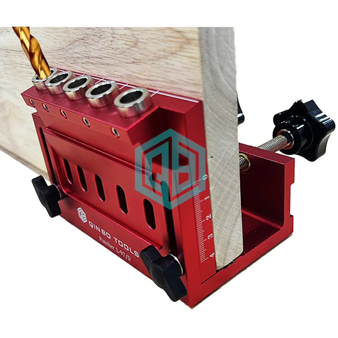 5-Slot Aluminum Drill Guide - Durable Multi-Purpose Tool for Home Workshops