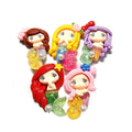100Pcs Assorted Mermaid Princess Flatback Resin Cabochons 40*65MM Scrapbooking Craft Arts for Phone Case Hair Bow Center Decor