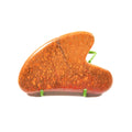 Huiying Hot-selling Yellow Guasha Slice Heart Scraping Massage Tool Mookaite jasper Guasha Board for Facial Eye Massager