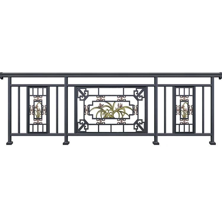 Curved Balcony Railing Design in India square Pipe