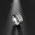 Black Celtics Viking Ornament Ring Stainless Steel Irish Jewelry Vintage Punk Ring for Men Women